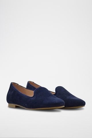 Nubuck Loafers - Marineblauw