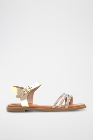 Leren Sandalen - Zilverkleurig