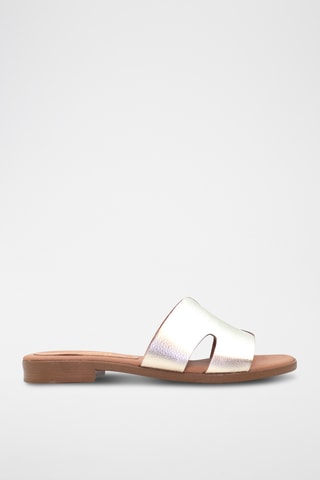 Leren Muiltjes - Zilverkleurig