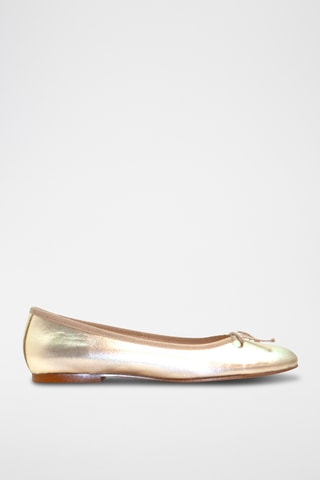 Leren Ballerina’s Bimba - Zilverkleurig