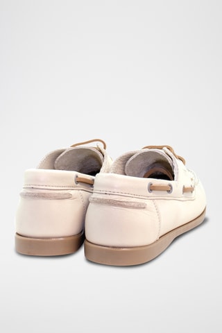 Nappaleren Bootschoenen - Ecru