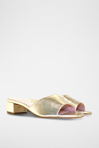 Nappaleren Muiltjes met Hak Rita - Zilverkleurig