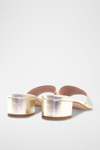 Nappaleren Muiltjes met Hak Rita - Zilverkleurig