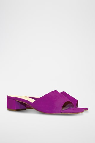 Nubuck Muiltjes met Hak Rita - Roze