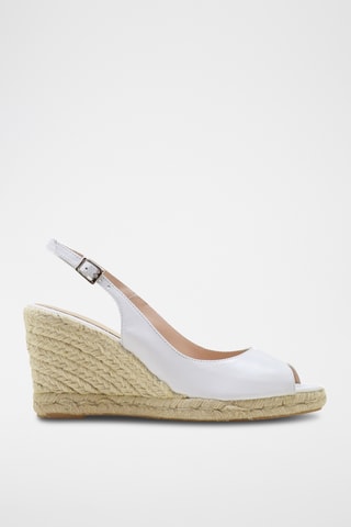 Nappaleren Sandalen met Sleehak - Wit