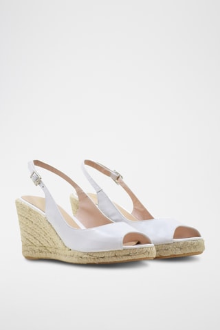 Nappaleren Sandalen met Sleehak - Wit