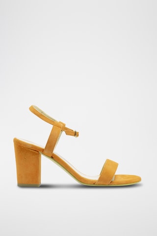 Nubuck Sandalen met Hak Maya - Geel