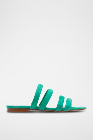 Nubuck Muiltjes - Donkergroen