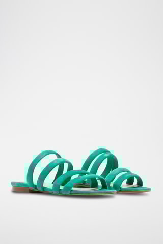 Nubuck Muiltjes - Donkergroen