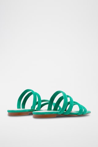 Nubuck Muiltjes - Donkergroen