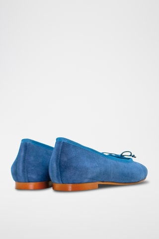 Splitnubuck Ballerina's Bimba - Blauw