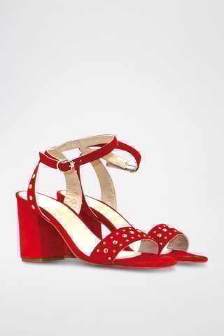 Nubuck Sandalen met Hak Elite - Oranje