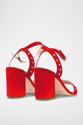 Nubuck Sandalen met Hak Elite - Oranje