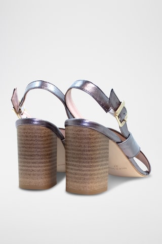 Leren Sandalen met Hak Gala - Grijs