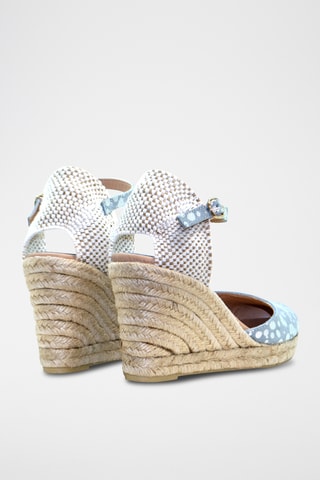 Nubuck Espadrilles met Sleehak Nuria - Grijs