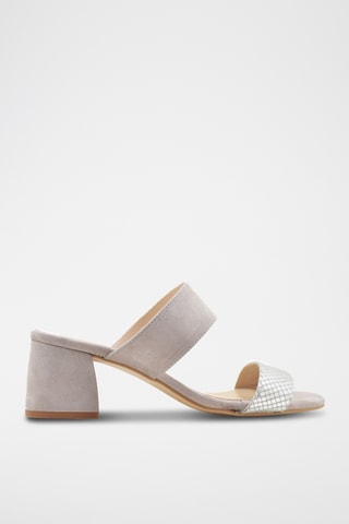 Nubuck Muiltjes met Hak - Taupe