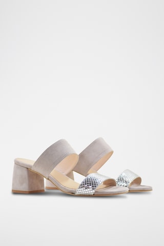 Nubuck Muiltjes met Hak - Taupe