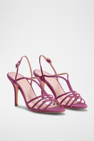 Nubuck Sandalen met Hak - Blauw