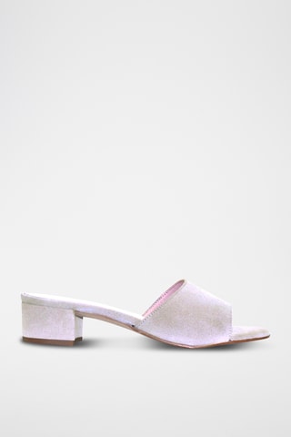 Nubuck Muiltjes met Hak Rita - Beige