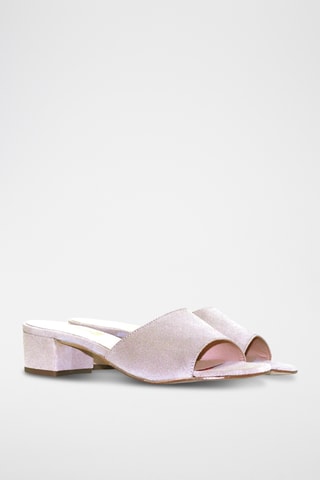 Nubuck Muiltjes met Hak Rita - Beige