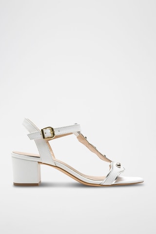 Nubuck Sandalen met Hak - Wit