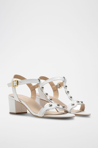 Nubuck Sandalen met Hak - Wit