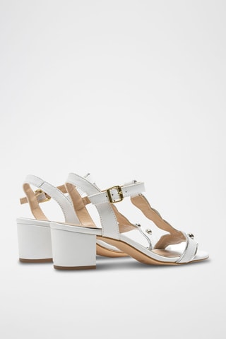 Nubuck Sandalen met Hak - Wit