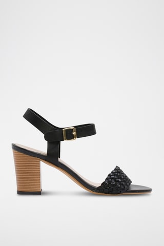 Leren Sandalen met Hak Bonafila - Zwart