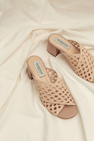 Leren Muiltjes met Hak - Nude