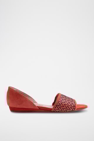 Nubuck Ballerina's - Rood