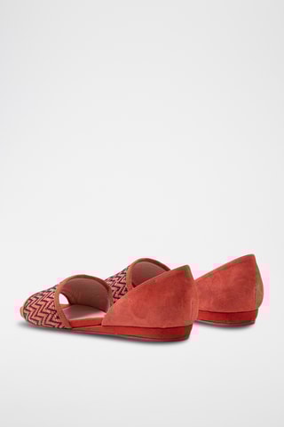 Nubuck Ballerina's - Rood