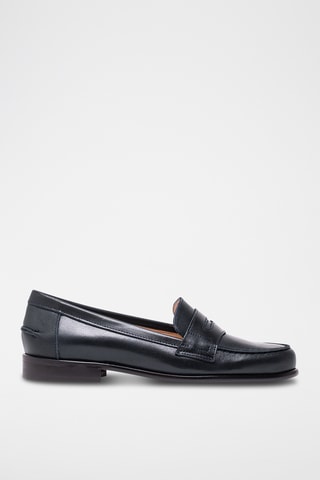 Leren Mocassins - Marineblauw