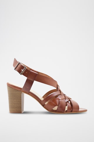 Nappeleren Sandalen met Hak Alessia - Bruin