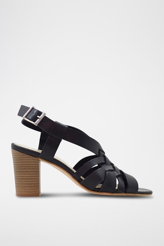 Nappeleren Sandalen met Hak Alessia - Zwart