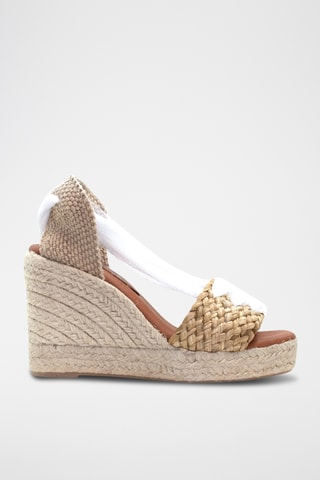 Leren Sandalen met Sleehak Vega - Wit