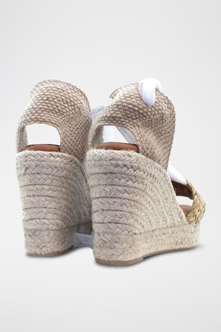 Leren Sandalen met Sleehak Vega - Wit