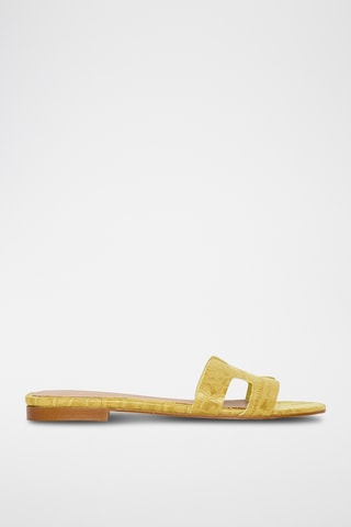 Leren Muiltjes Annetta - Geel