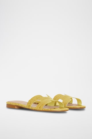 Leren Muiltjes Annetta - Geel