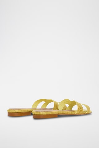 Leren Muiltjes Annetta - Geel