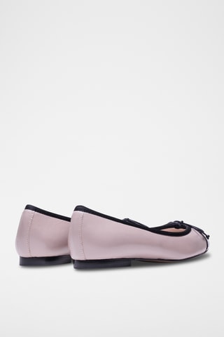 Leren Ballerina's - Nude