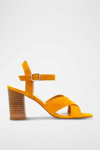 Nubuck Sandalen met Hak Alanis - Geel