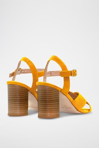 Nubuck Sandalen met Hak Alanis - Geel