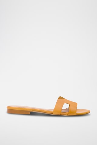 Leren Muiltjes Annette - Geel