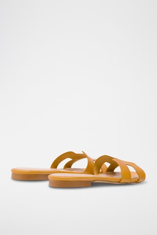 Leren Muiltjes Annette - Geel