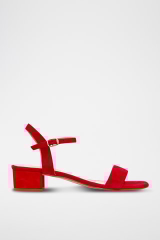 Nubuck Sandalen met Hak Elle - Oranje