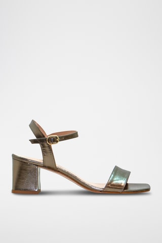 Leren Sandalen met Hak Elba - Grijs