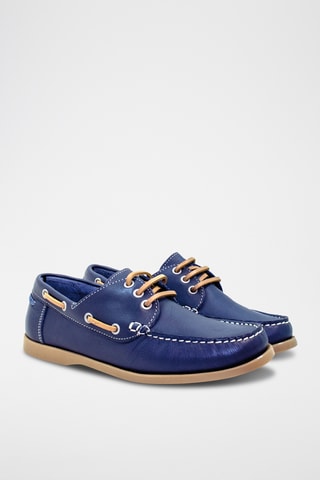 Nappaleren Bootschoenen - Marineblauw