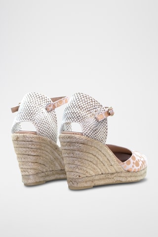 Nubuck Espadrilles met Sleehak Nuria - Nude