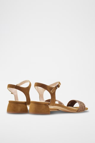 Nubuck Sandalen met Hak - Bruin