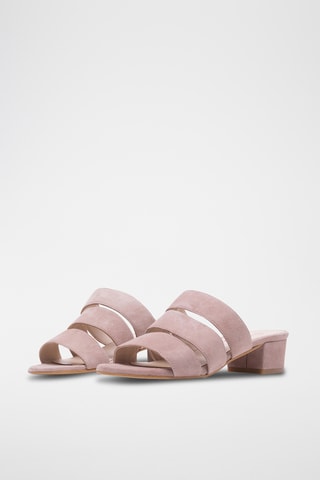 Nubuck Muiltjes met Hak - Nude